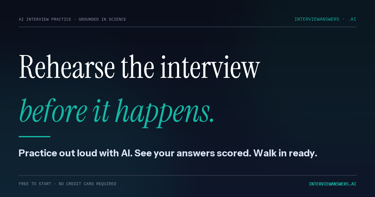 InterviewAnswers.ai - Rehearsal-First AI Interview Practice